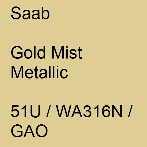 Saab, Gold Mist Metallic, 51U / WA316N / GAO.